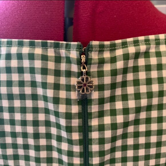 KATE SPADE Mini Gingham Bodega Dress with pockets peasant sleeves - Size: 12 - Picture 6 of 11